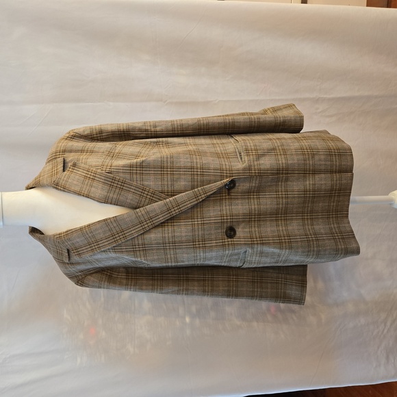 Madewell Jackets & Blazers - Madewell The Caldwell Womens Plaid Gingham Double Breasted Blazer Brown Size 1X